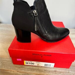 Donald J. Pliner Sleek Black Ankle Boots